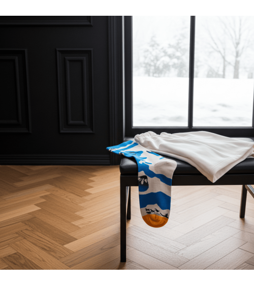 Banquise Gris-clair - Socken aus ägyptischer Baumwolle Bonne Maison socke kuschelsocken für damen lustig herren farbige coole...