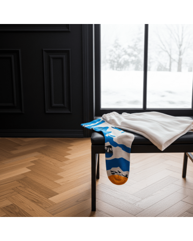 Banquise Gris-clair - Socken aus ägyptischer Baumwolle Bonne Maison socke kuschelsocken für damen lustig herren farbige coole...