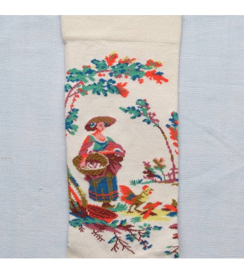 La Jardinière Naturel - Egyptian cotton socks