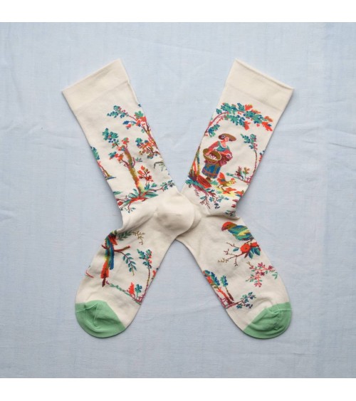 La Jardinière Naturel - Egyptian cotton socks