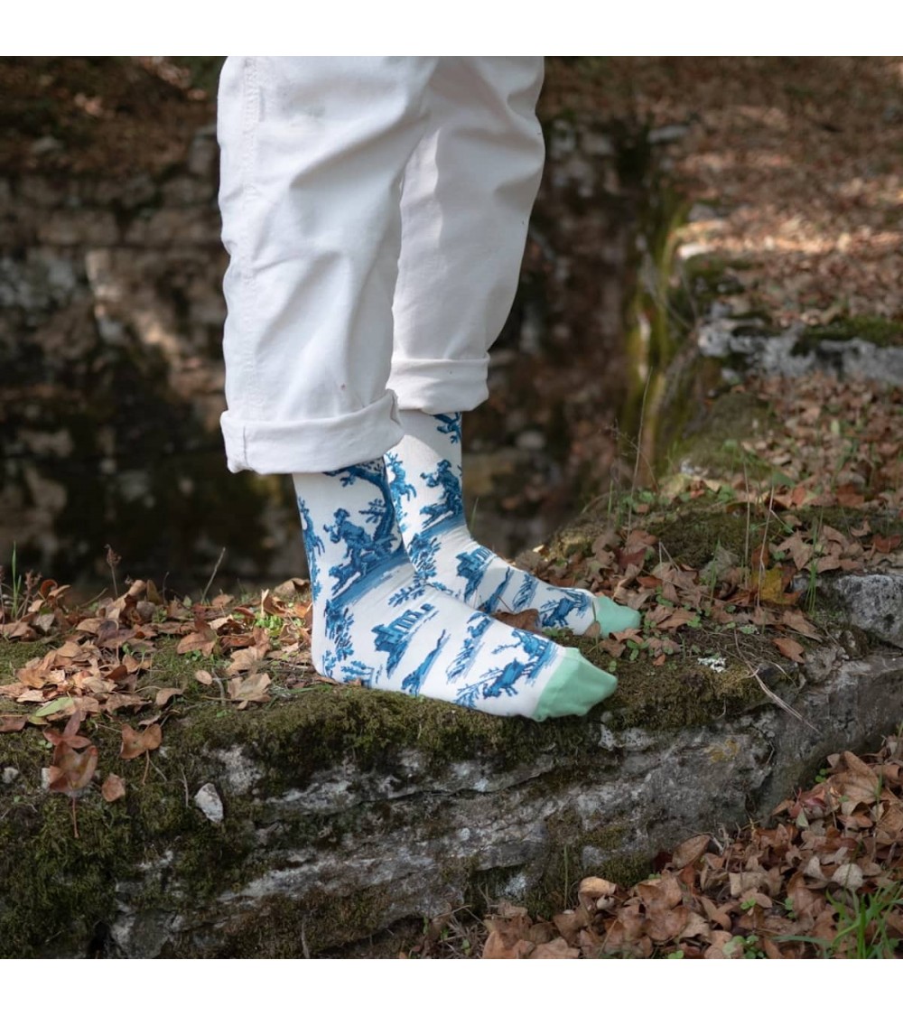 Plaisirs de la Campagne Naturel - Socken aus ägyptischer Baumwolle Bonne Maison socke kuschelsocken für damen lustig herren f...