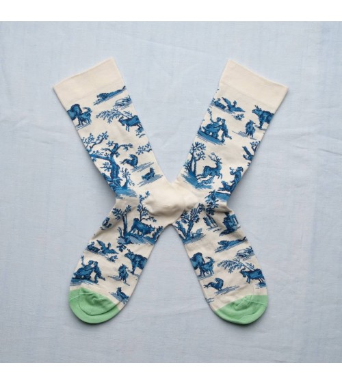 Plaisirs de la Campagne Naturel - Socken aus ägyptischer Baumwolle Bonne Maison socke kuschelsocken für damen lustig herren f...