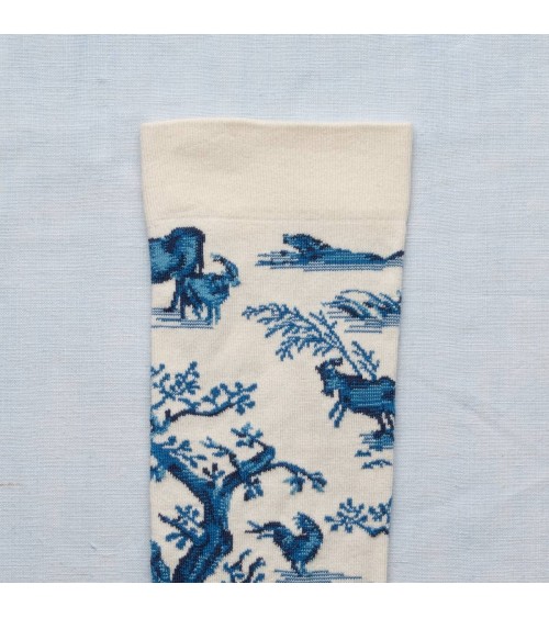 Plaisirs de la Campagne Naturel - Socken aus ägyptischer Baumwolle Bonne Maison socke kuschelsocken für damen lustig herren f...