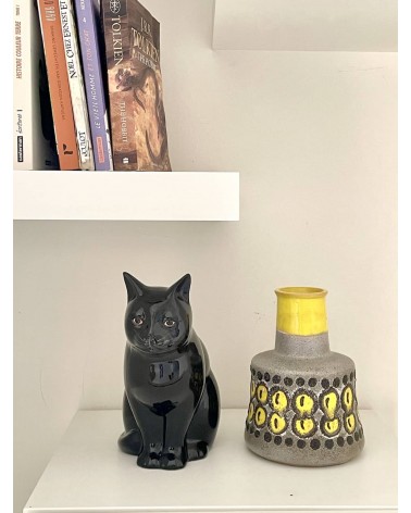 Vaso vintage in ceramica - stile Fat Lava kitatori mobili Oggetto di design vintage svizzera