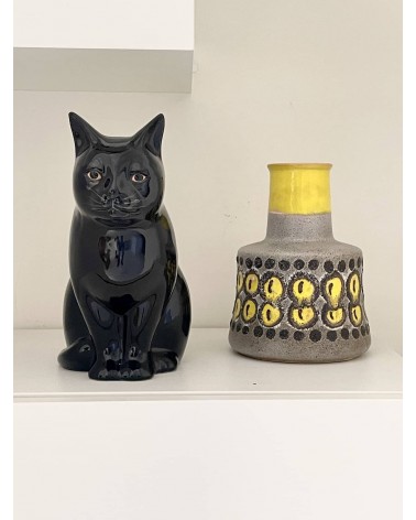 Vaso vintage in ceramica - stile Fat Lava kitatori mobili Oggetto di design vintage svizzera