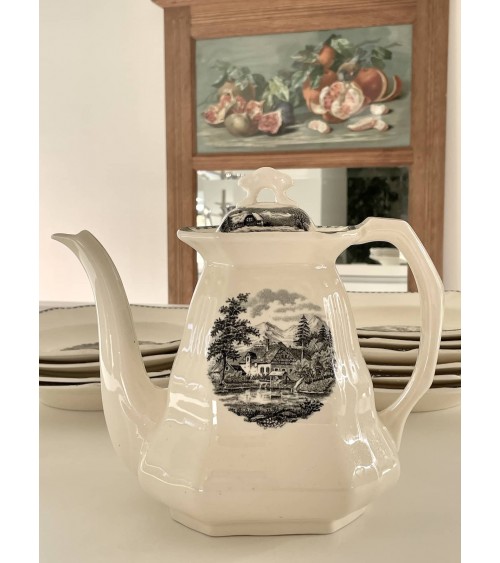 Caffettiera / teiera vintage - Landschap kitatori mobili Oggetto di design vintage svizzera