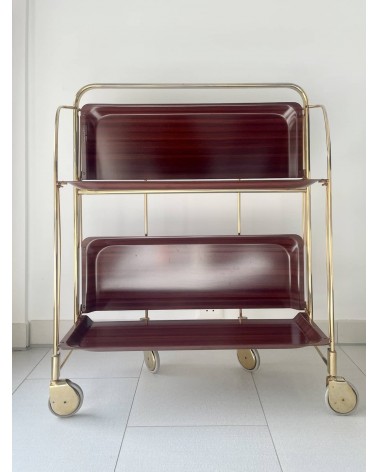 Gerlinol Dinett - Carrello portavivande vintage kitatori mobili Oggetto di design vintage svizzera