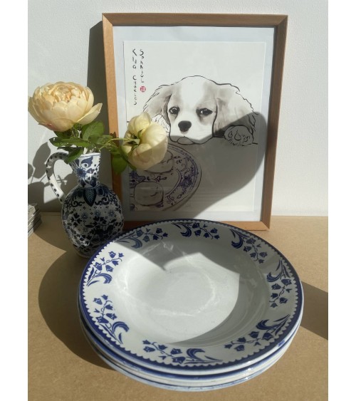 Assiette creuse vintage - Société Amandinoise kitatori meuble vintage shop online boutique suisse