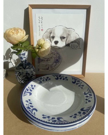 Assiette creuse vintage - Société Amandinoise kitatori meuble vintage shop online boutique suisse