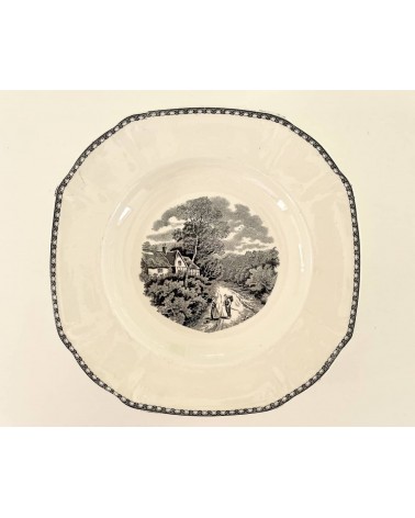 Piatto fondo vintage - Landschap kitatori mobili Oggetto di design vintage svizzera