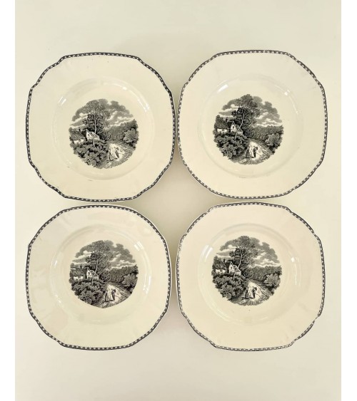 Assiette creuse vintage - Landschap kitatori meuble vintage shop online boutique suisse