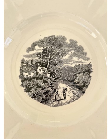 Piatto fondo vintage - Landschap kitatori mobili Oggetto di design vintage svizzera