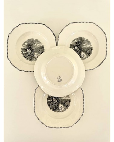 Piatto fondo vintage - Landschap kitatori mobili Oggetto di design vintage svizzera