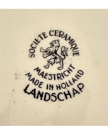 Piatto fondo vintage - Landschap kitatori mobili Oggetto di design vintage svizzera
