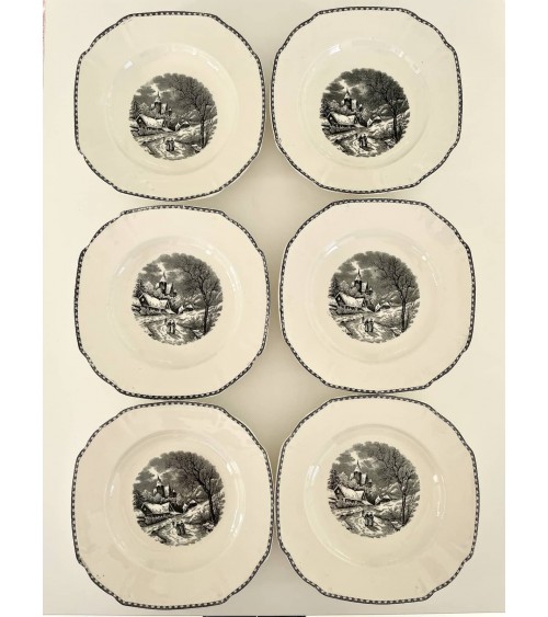 Assiette creuse vintage - Landschap kitatori meuble vintage shop online boutique suisse