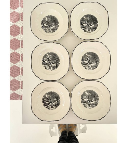 Assiette creuse vintage - Landschap kitatori meuble vintage shop online boutique suisse