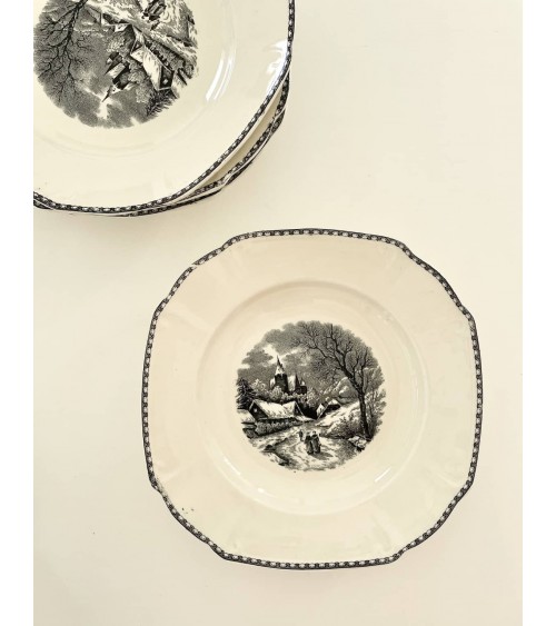 Assiette creuse vintage - Landschap kitatori meuble vintage shop online boutique suisse