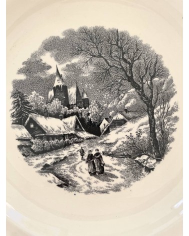 Piatto fondo vintage - Landschap kitatori mobili Oggetto di design vintage svizzera