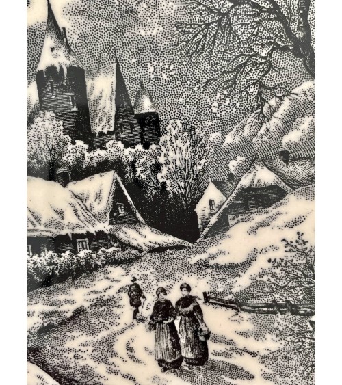 Piatto fondo vintage - Landschap kitatori mobili Oggetto di design vintage svizzera