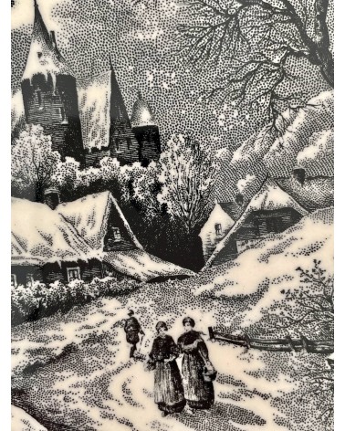 Piatto fondo vintage - Landschap kitatori mobili Oggetto di design vintage svizzera