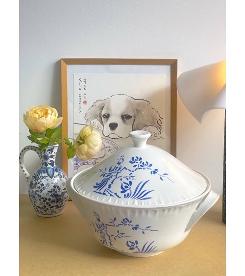 Soupière vintage Digoin Sarreguemines - Paradis kitatori meuble vintage shop online boutique suisse