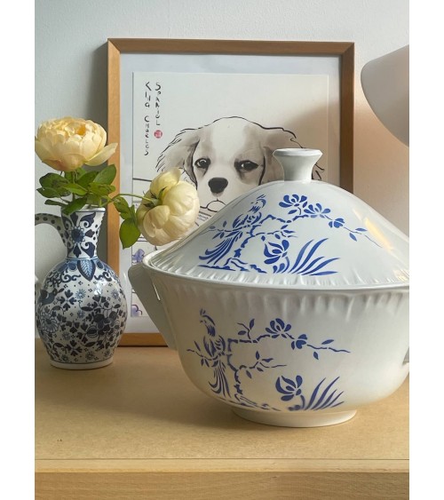 Zuppiera vintage Digoin Sarreguemines - Paradis kitatori mobili Oggetto di design vintage svizzera