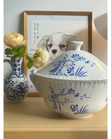 Zuppiera vintage Digoin Sarreguemines - Paradis kitatori mobili Oggetto di design vintage svizzera