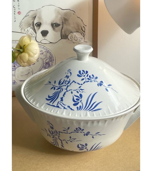 Soupière vintage Digoin Sarreguemines - Paradis kitatori meuble vintage shop online boutique suisse