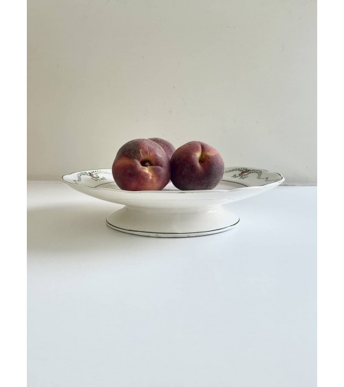 Vintage pedestal serving dish - Manufacture de Nimy kitatori switzerland vintage furniture design classics
