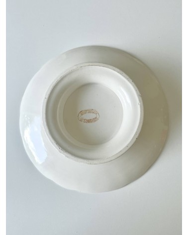 Plat sur pied vintage en faïence - Manufacture de Nimy kitatori meuble vintage shop online boutique suisse