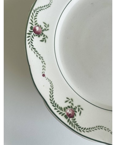 Plat sur pied vintage en faïence - Manufacture de Nimy kitatori meuble vintage shop online boutique suisse