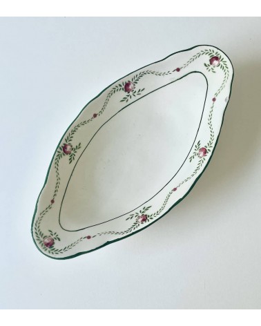 Plat ovale vintage en faïence - Manufacture de Nimy kitatori meuble vintage shop online boutique suisse