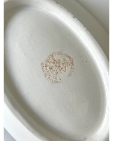 Plat ovale vintage en faïence - Manufacture de Nimy kitatori meuble vintage shop online boutique suisse