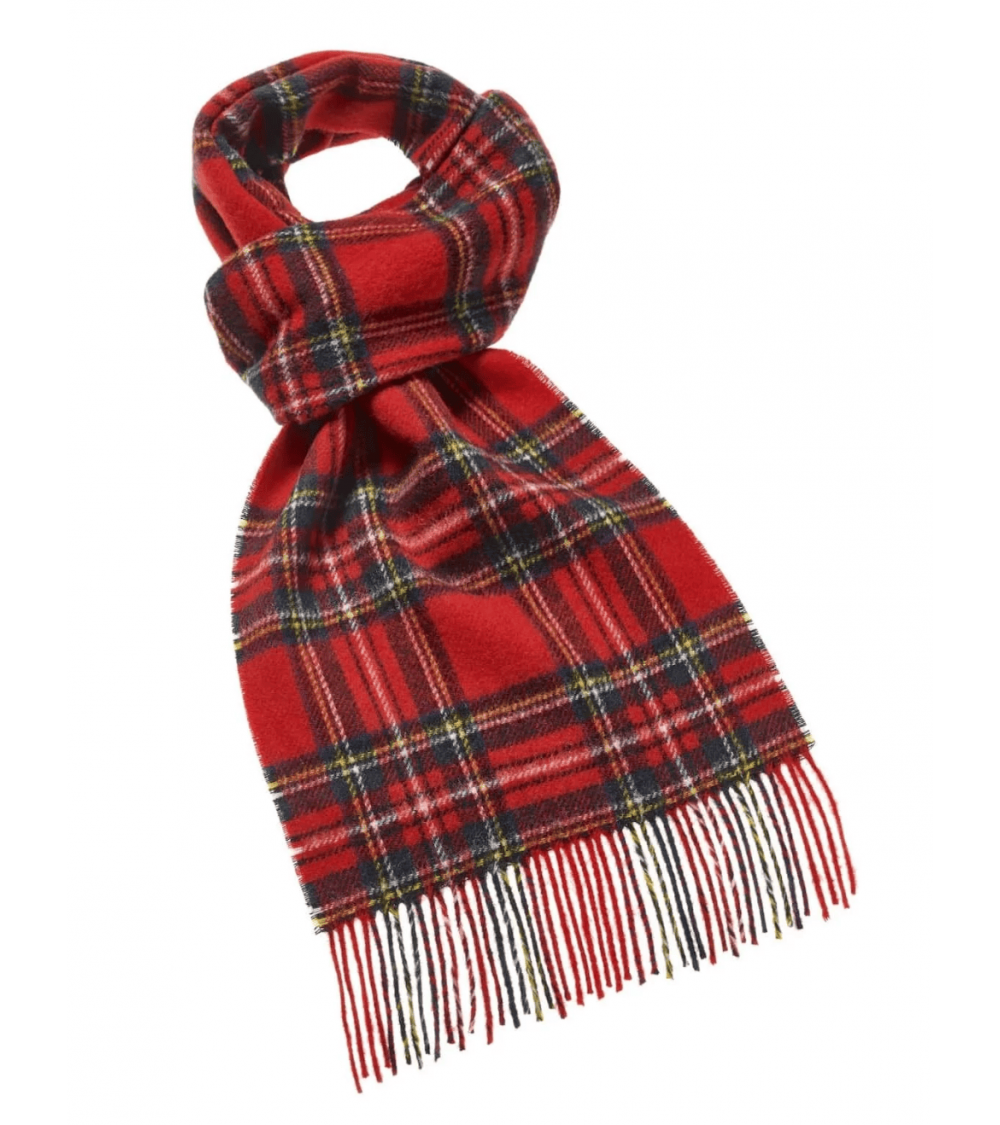 ROYAL STEWART - Tartan Merino wool scarf Bronte by Moon scarves for women mens scarf Kitatori Switzerland