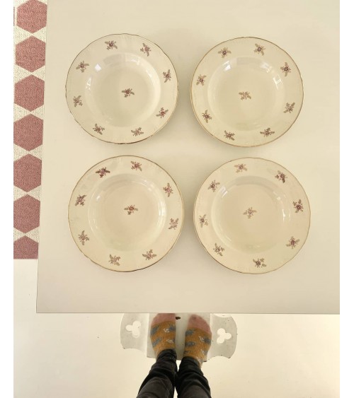Assiette creuse vintage Boch Frères - Suzon kitatori meuble vintage shop online boutique suisse