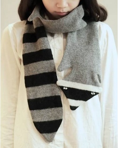 Raccoon Scarf - Original Wool Scarf Donna Wilson scarves for women mens scarf Kitatori Switzerland