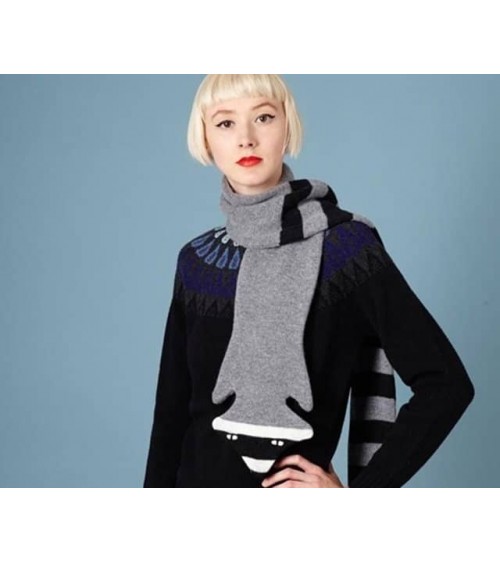 Raccoon Scarf - Original Wool Scarf Donna Wilson scarves for women mens scarf Kitatori Switzerland