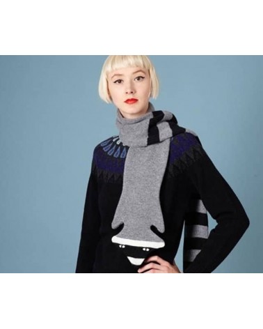 Echarpe Raton laveur - Écharpe originale en laine Donna Wilson luxe pour femme homme Suisse Kitatori