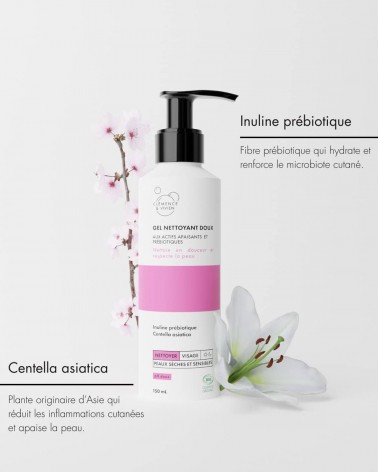 Gel nettoyant doux Clémence et Vivien cosmetique naturel de qualité vegan