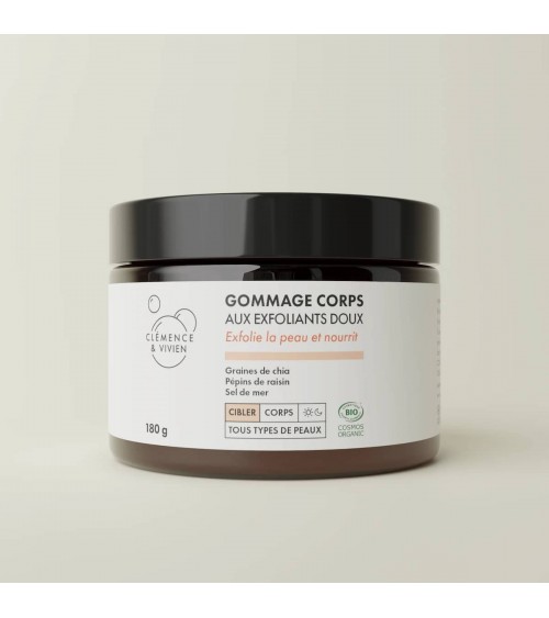 Body scrub with gentle exfoliants Clémence et Vivien vegan cruelty free cosmetic compagnies