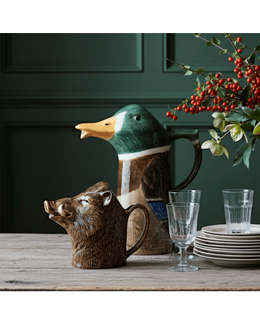 Wasserkrug - Stockente, Ente Quail Ceramics wasserkaraffe glas krüg glaskaraffen design