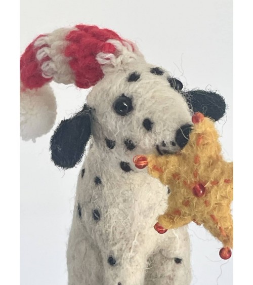 Spotty Dog - Christmas Tree Topper Decoration Sew Heart Felt 2024 christmas decorations xmas tree decorations