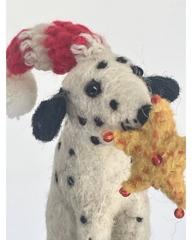 Chien tacheté - Decoration cime, Pointe de sapin de Noel Sew Heart Felt decoration noel decor déco de noel 2024 maison fait main