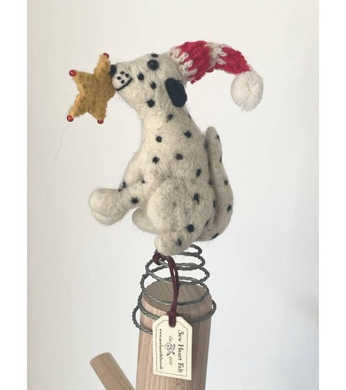 Cane a pois - Puntale per albero di Natale Sew Heart Felt Decorazioni natalizie eleganti particolari decoro natale decorazion...