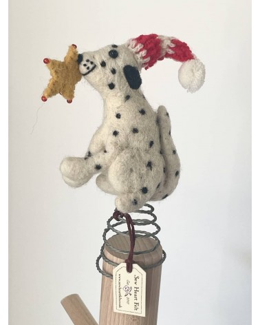 Chien tacheté - Decoration cime, Pointe de sapin de Noel Sew Heart Felt decoration noel decor déco de noel 2024 maison fait main