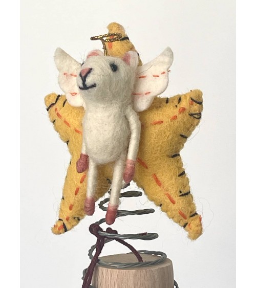 Souris Étoile merveilleuse - Decoration cime, Pointe de sapin de Noel Sew Heart Felt decoration noel decor déco de noel 2024 ...