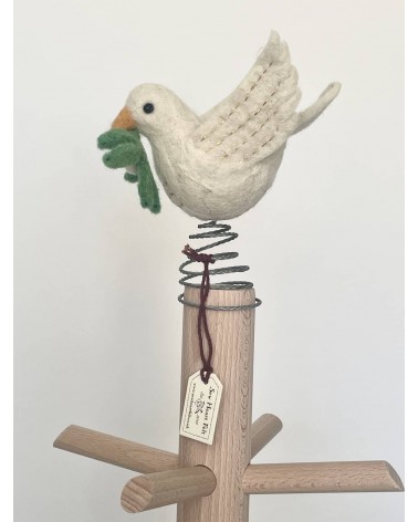 Mistletoe Peace Dove - Christmas Tree Topper Decoration Sew Heart Felt 2024 christmas decorations xmas tree decorations