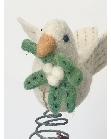 Mistletoe Peace Dove - Christmas Tree Topper Decoration Sew Heart Felt 2024 christmas decorations xmas tree decorations