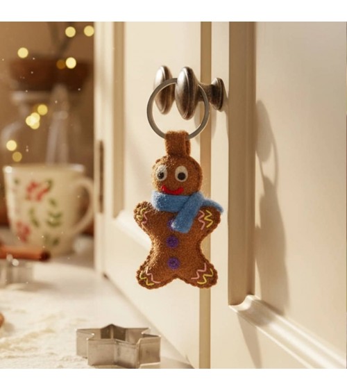 Bonhomme en pain d'épices - Porte clés de Noël Felt so good idée cadeau original suisse