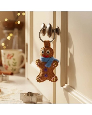 Bonhomme en pain d'épices - Porte clés de Noël Felt so good idée cadeau original suisse